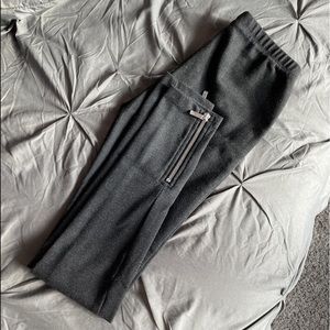 Michael Koran grey leggings with zipper ankles - womens xs